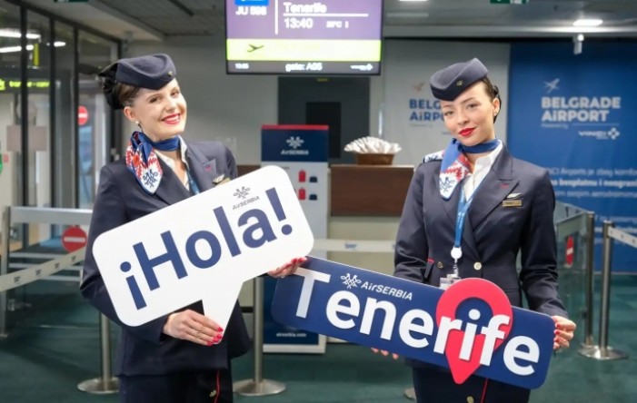 Prvi let Air Serbie za Tenerife