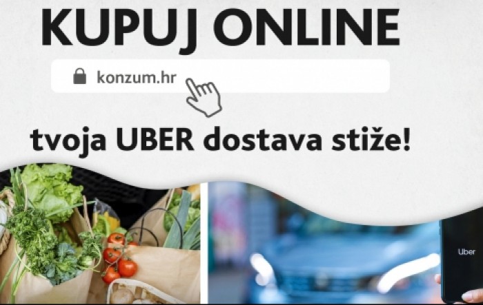 Konzum i Uber predstavljaju zajedničku uslugu dostave namirnica