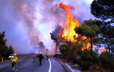 Veliki požar u Tivtu